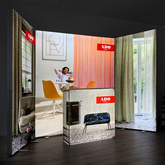 LED Messestand - ALU LightUp - ADO Goldkante LED Messestand - ALU LightUp - ADO Goldkante